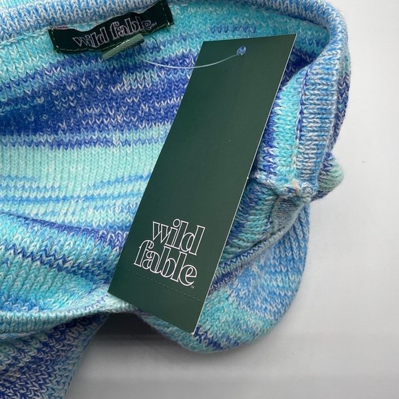 Wild Fable Women's Sleeveless Halter Striped Sweater Dress Small Blue St… - Picture 4 of 7